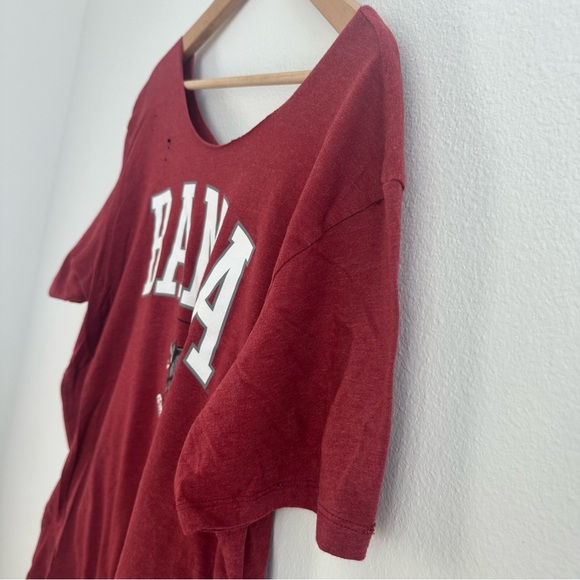 Bama Alabama Crimson Tide Destroyed off the shoulder T-Shirt - Picture 10 of 13